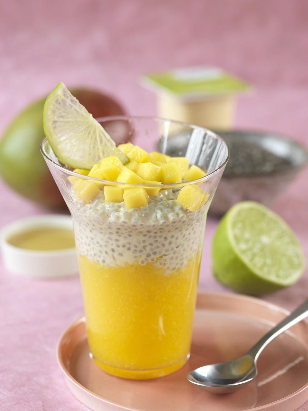 Chia pudding mangue coco